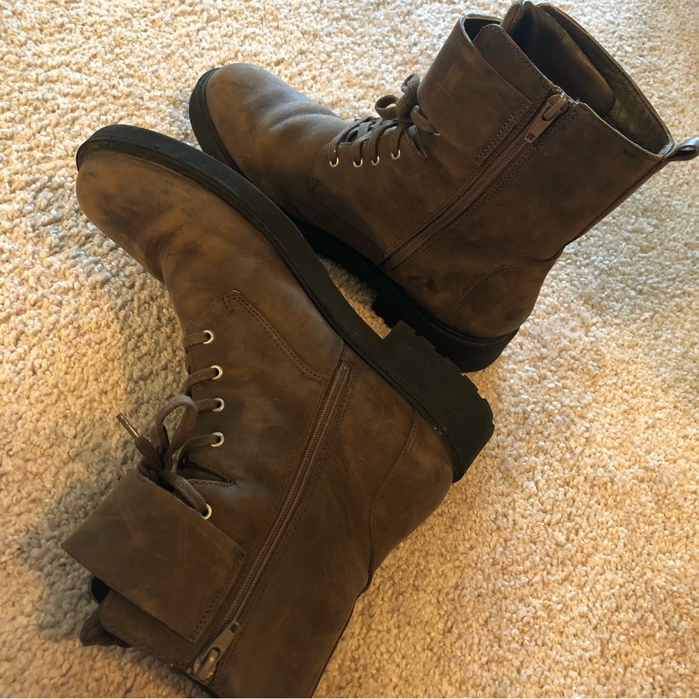Clarks combat leather boots